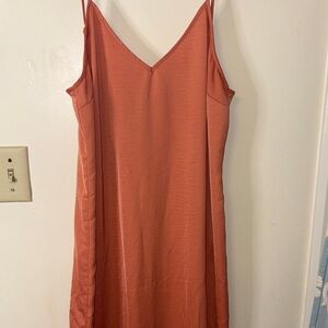 Elegant Orange Slip Dress
